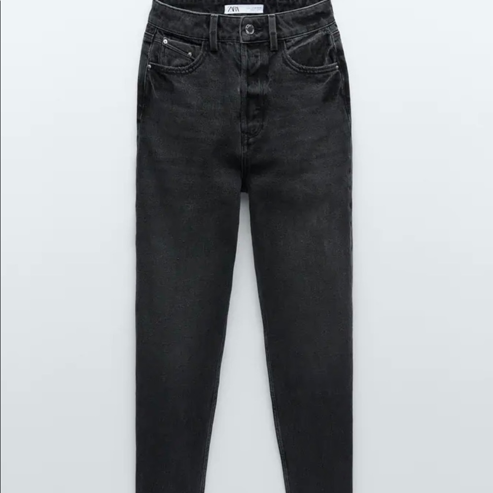 Zara Black Mom Fit Jeans